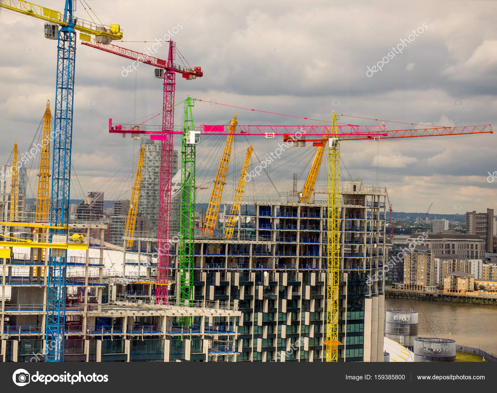 London skyline cranes — Stock Photo © photo.eccles 159385800