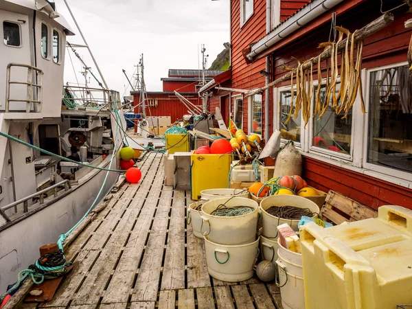 Doca de pesca vila — Fotografia de Stock