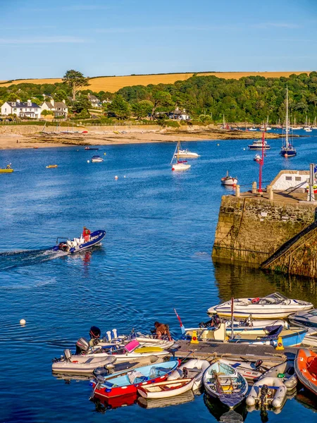 Cornish Quayside e barcos — Fotografia de Stock
