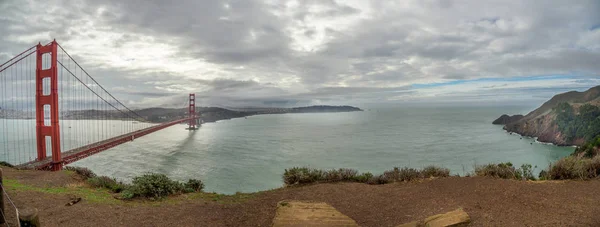 Golden Gate Panorama — Zdjęcie stockowe
