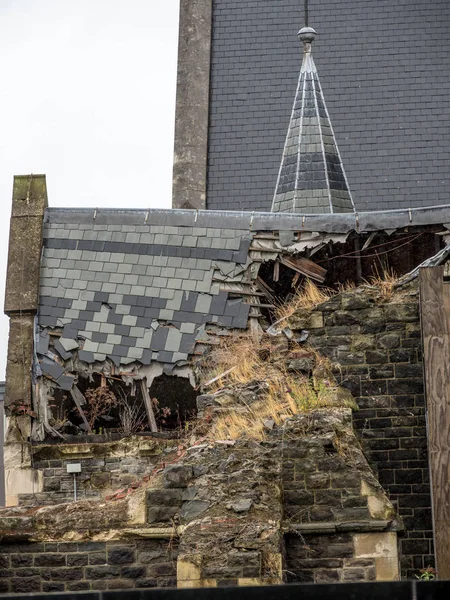 クライストチャーチ大聖堂の地震被害 ストックフォト