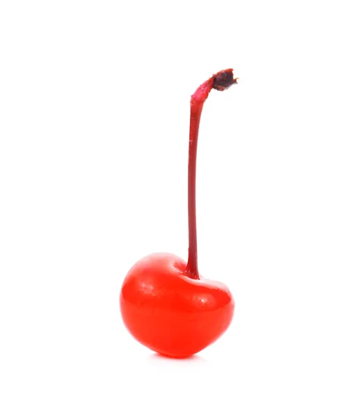 Maraschino cherry on white background — Stock Photo, Image