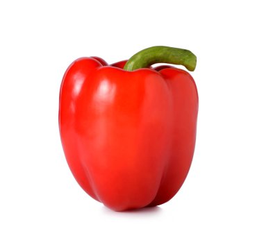 beyaz arkaplanda izole edilmiş tatlı biber