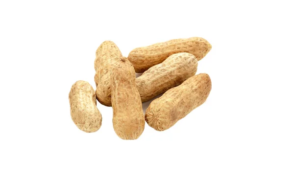 Amendoim isolado sobre fundo branco — Fotografia de Stock