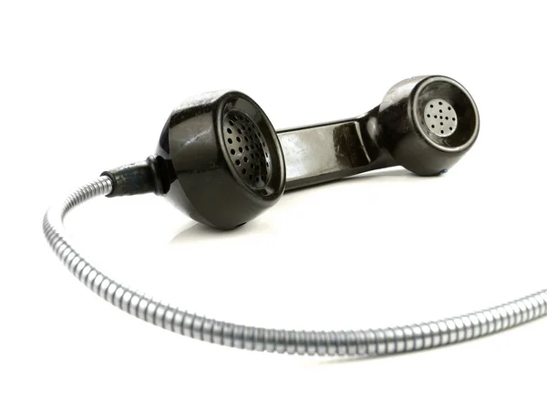 Staré retro Bakelit sluchátka na bílém pozadí — Stock fotografie