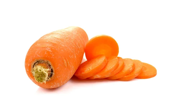 Sliced carrot isolated on white background — Stock Photo, Image