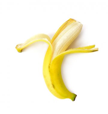 Beyaz adam izole muz