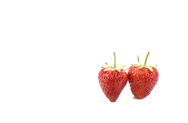 Fraise fraîche sur fond blanc — Photo