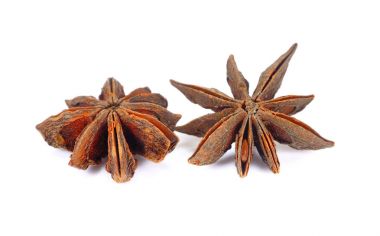 Çin Bitkisel Tıp, tüm yıldız anason beyaz arkasında izole