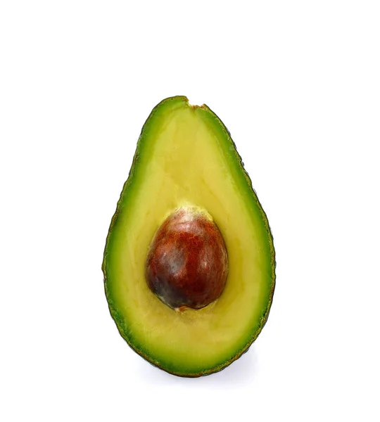 Half of avocado fruit isolated on white Stock Image
