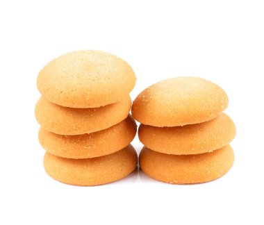 Beyaz arkaplanda izole edilmiş çerezler 