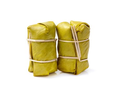 Khao Tom çamur, muz ve yapışkan ric yapılmış Tay tarzında tatlı