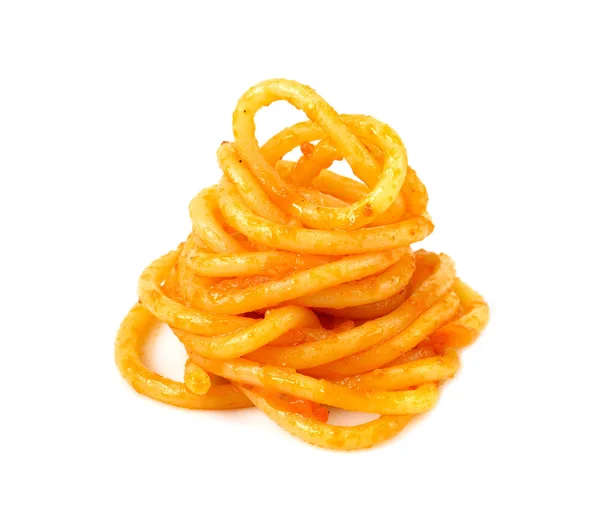 İtalyan gıda - sos domates ile makarna, spagetti isolat erişte — Stok fotoğraf