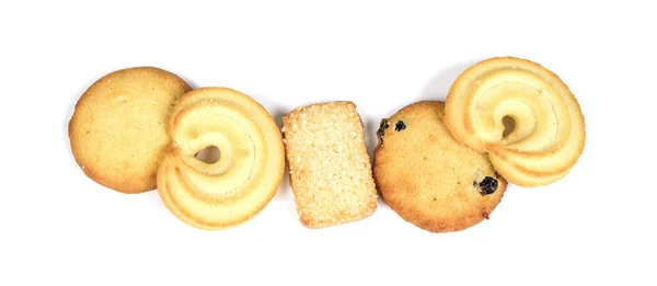 Galletas Mantequilla Aisladas Sobre Fondo Blanco Imagen De Stock