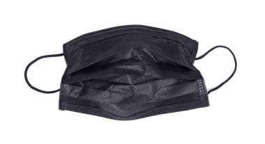 Beyaz üzerine yüz maskesi koruması