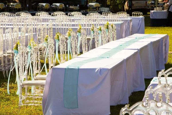 Banqueting tavoli al matrimonio — Foto Stock