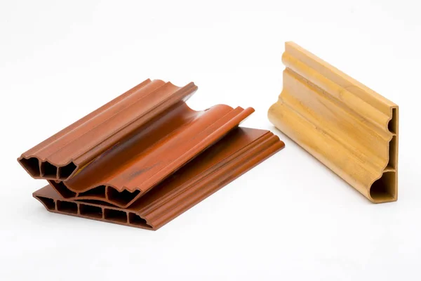 Madera artificial Hecho de fibra de plástico mezclada con madera —  Fotos de Stock