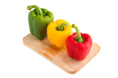 beyaz zemin üzerine biber.