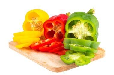 beyaz zemin üzerine biber.