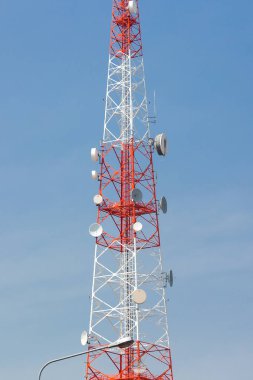 Telekomünikasyon direk Tv anten kablosuz teknoloji ile mavi