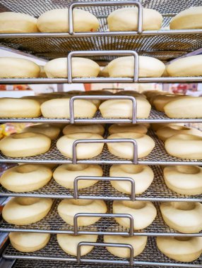 Donut flour will be imported into the oven.