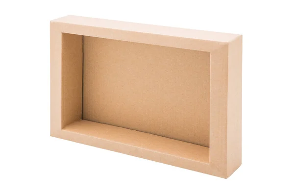 Brown Paper Box White Background — Stock Photo, Image