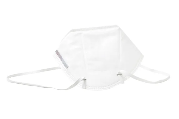 Beyaz arkaplanda beyaz anti virüs maskesi