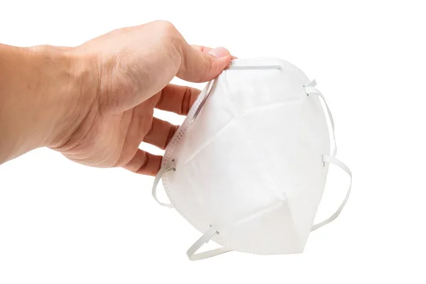 Beyaz arkaplanda beyaz anti virüs maskesi