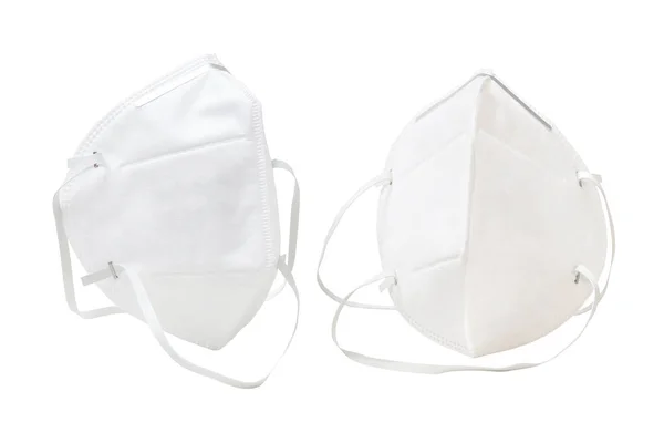 Beyaz arkaplanda beyaz anti virüs maskesi