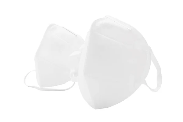 Máscara Proteção Vírus Branco Fundo Branco — Fotografia de Stock