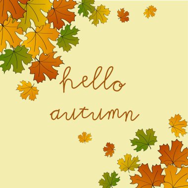 El çizimi vektör illüstrasyonu.