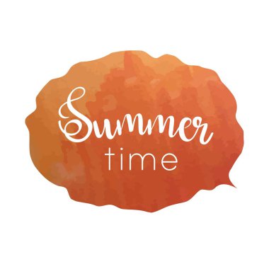 Elle çizilmiş tipografi ifade yaz saati yazı.