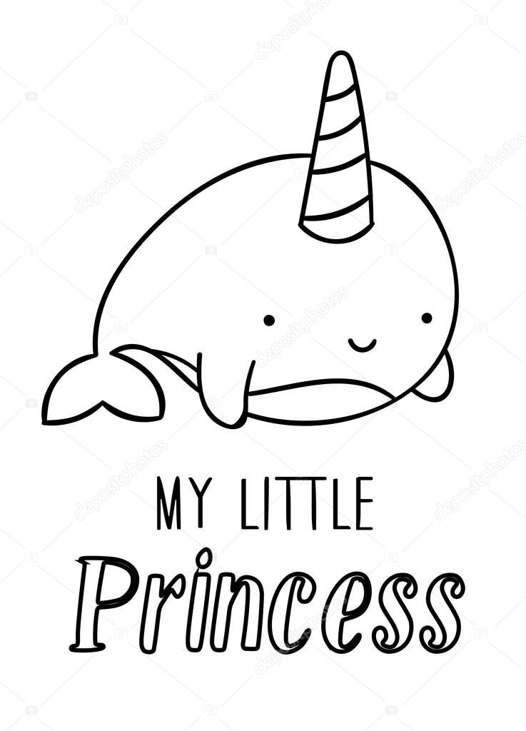 440 Cute Narwhal Coloring Pages  Best HD