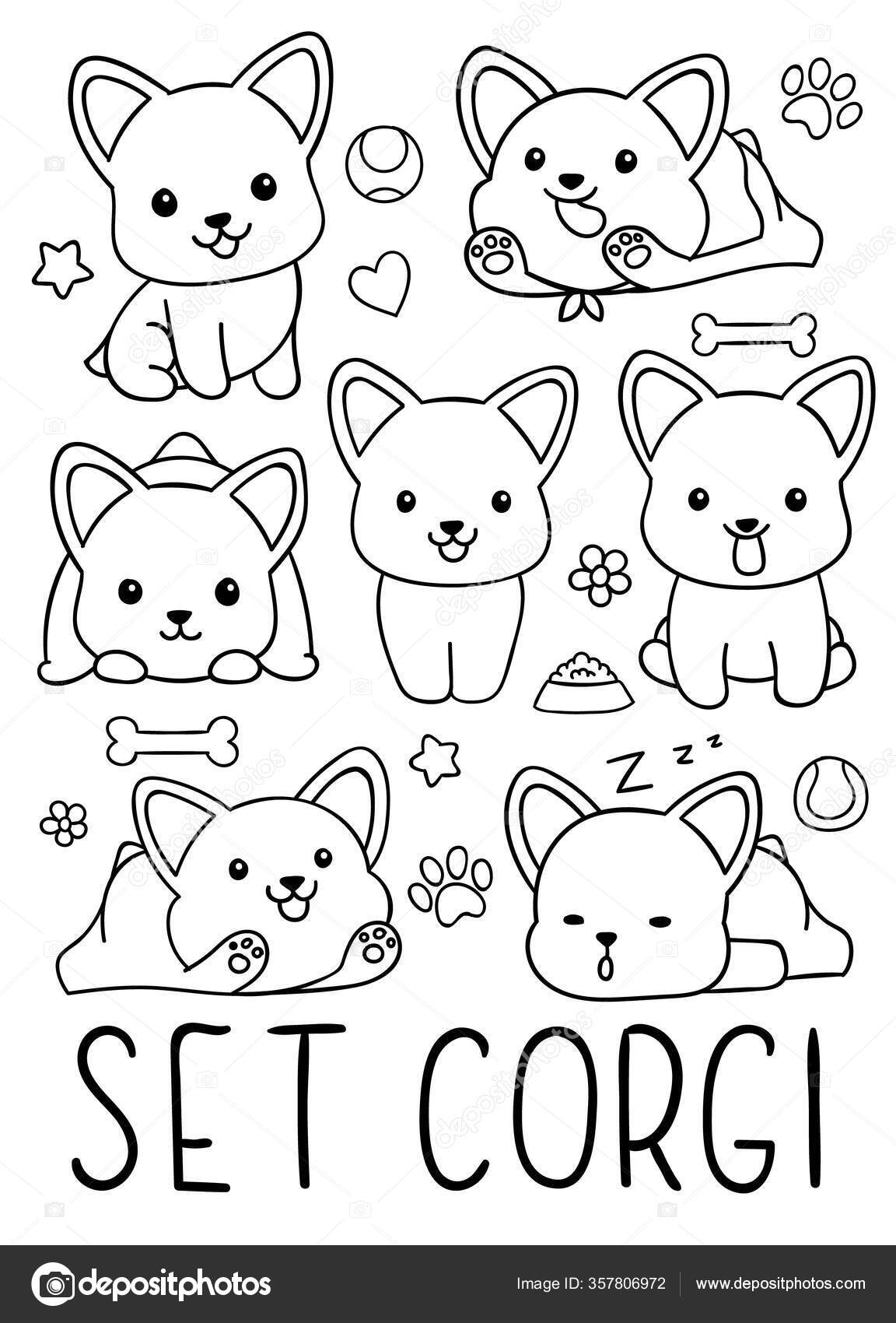 Kawaii de Animais para colorir e imprimir