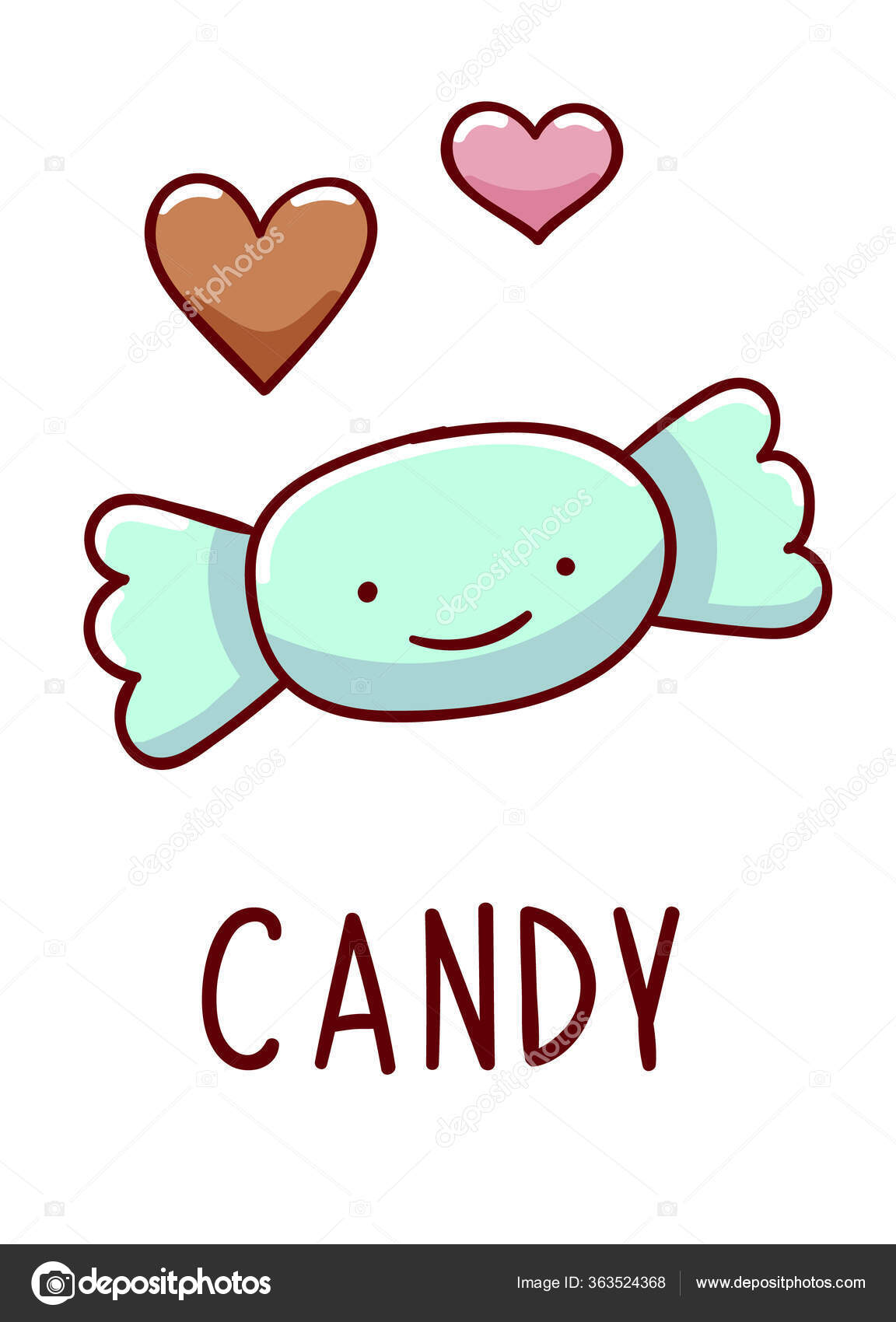 Sketch colored candies and lollipops pattern Vector Image
