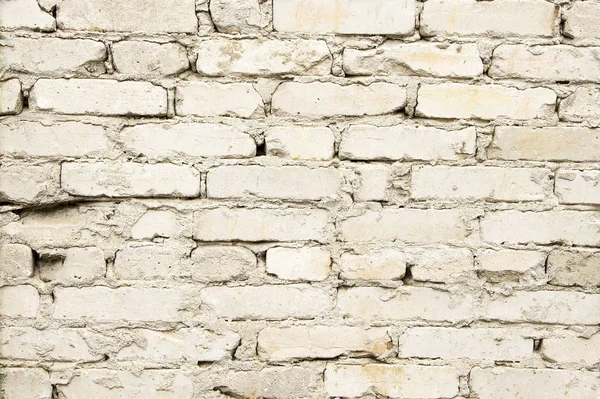 白いレンガの壁。テクスチャ、背景、古いれんが造り — ストック写真