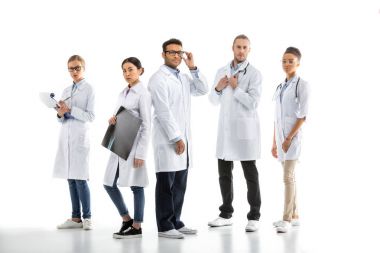 bir grup profesyonel doktor. 