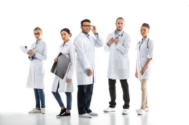 Group of professional doctors  clipart