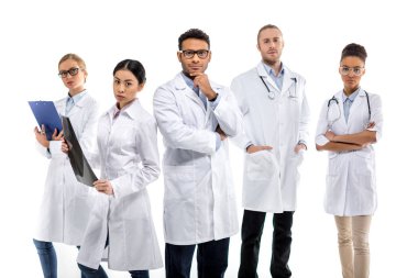 Group of professional doctors  clipart
