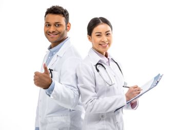 bir grup profesyonel doktor. 