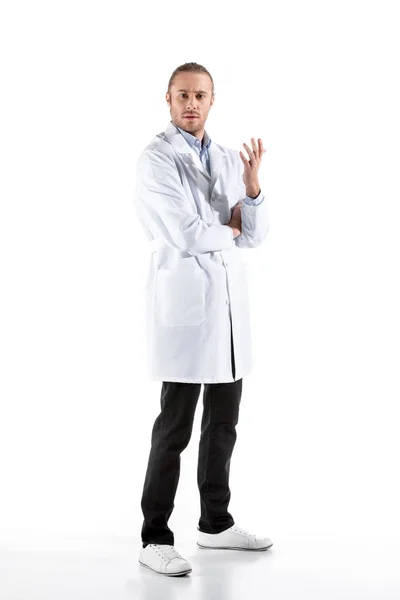 Doktor v bílém plášti — Stock fotografie
