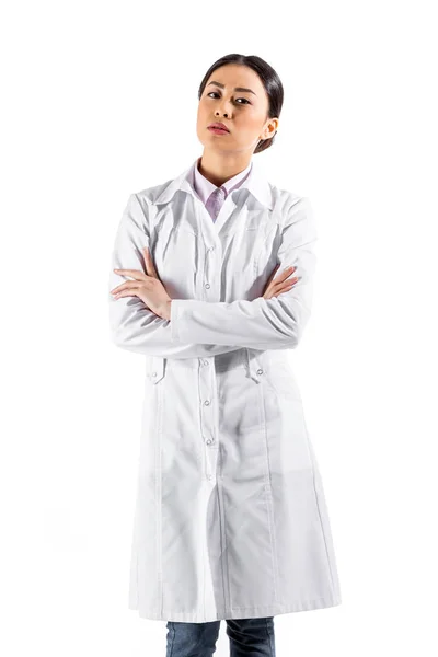 Asian doctor in white coat — Free Stock Photo
