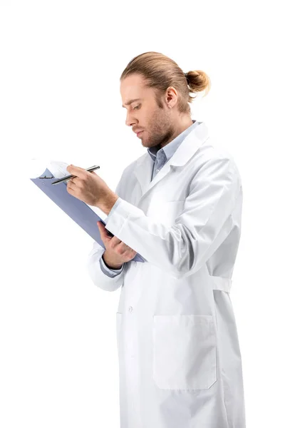 Doctor working with clipboar — Stock Photo, Image