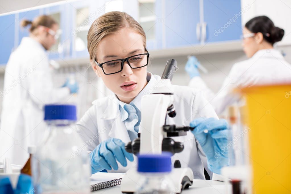 Young scientist in laboratory  