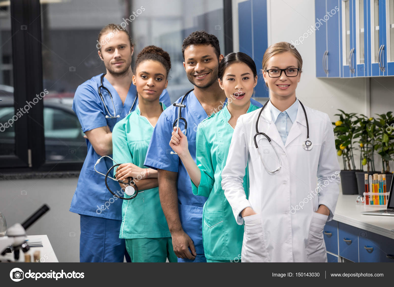 Medical workers in laboratory Stock Photo by ©AlexFedorenko 150143030