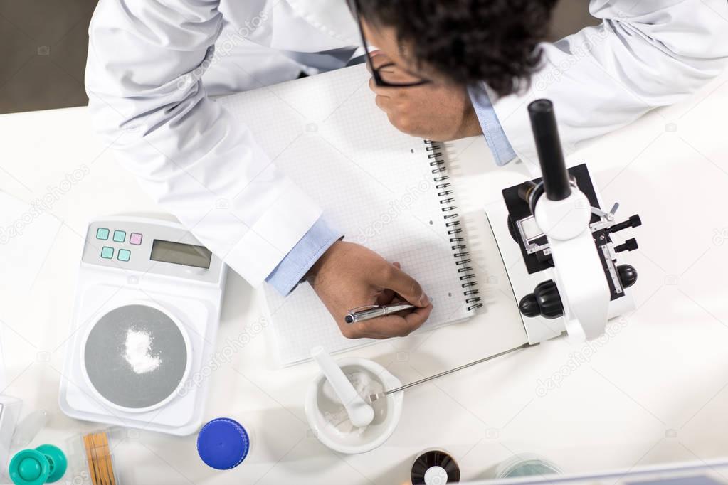 Young scientist in laboratory 