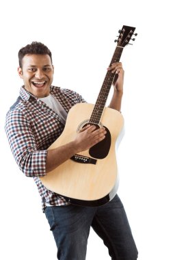 man playing guitar clipart