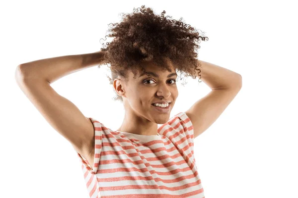 Woman looking at camera — Free Stock Photo