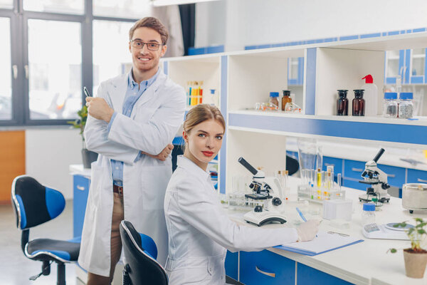 scientists working in laboratory