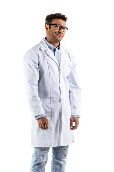 Medico in cappotto bianco — Foto stock